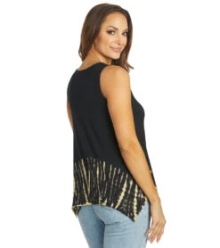 Yak & Yeti Casual Tie Dye Tank -Yoga Alliance 6823872004139 black 3a