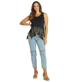 Yak & Yeti Casual Tie Dye Tank -Yoga Alliance 6823872004139 black 4a