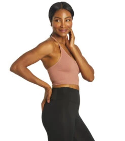 Spiritual Gangster Icon T-Back Sports Bra Cappucino