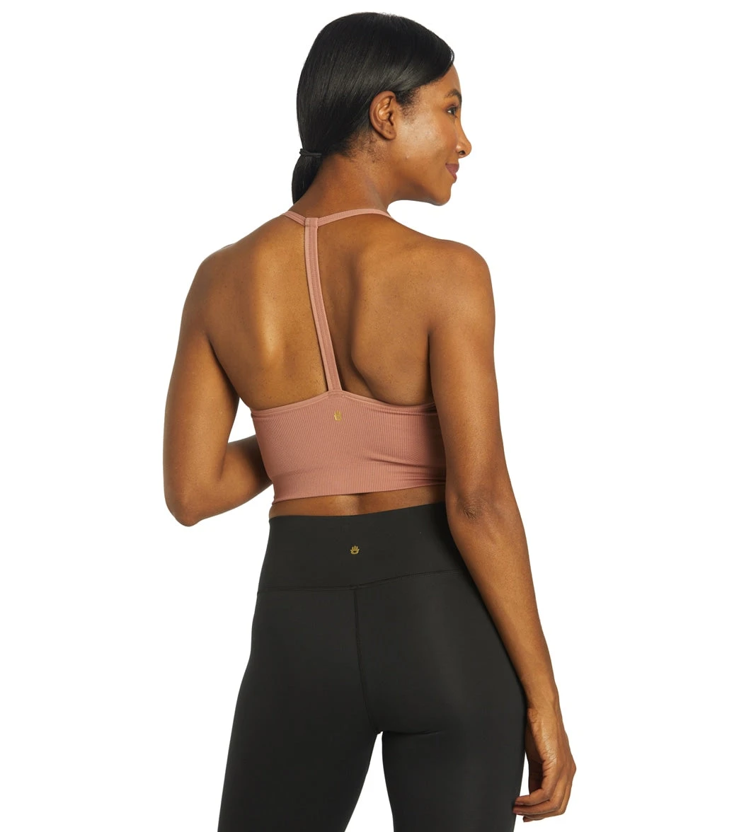 Spiritual Gangster Icon T-Back Sports Bra Cappucino 4 Spiritual Gangster Icon T-Back Sports Bra Cappucino - Image 2