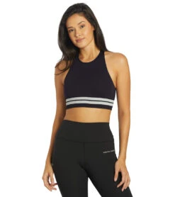 Spiritual Gangster High Neck Heathered Seamless Bra Deep Sea -Yoga Alliance 6826525196331 deepsea