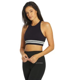 Spiritual Gangster High Neck Heathered Seamless Bra Deep Sea -Yoga Alliance 6826525196331 deepsea 5a