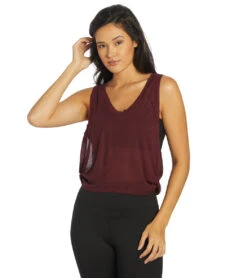 Free People Don't Get It Twisted Tank Cherry Mocha 11 Free People Don't Get It Twisted Tank Cherry Mocha -Yoga Alliance 6846724440107 cherrymocha