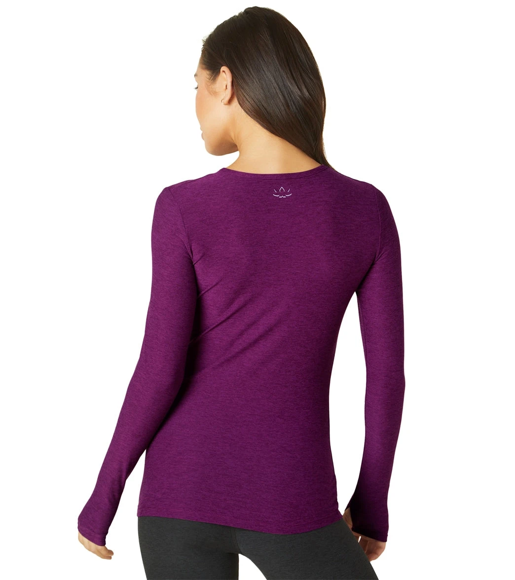Beyond Yoga Featherweight Spacedye Classic Crew Pullover Aubergine/Beet 4 Beyond Yoga Featherweight Spacedye Classic Crew Pullover Aubergine/Beet - Image 2