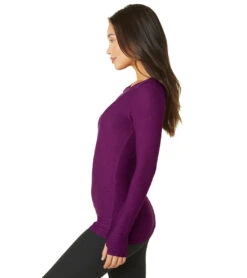 Beyond Yoga Featherweight Spacedye Classic Crew Pullover Aubergine/Beet 11 Beyond Yoga Featherweight Spacedye Classic Crew Pullover Aubergine/Beet -Yoga Alliance 6851915907115 auberginebeet 4a
