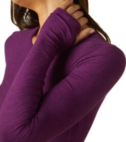 Beyond Yoga Featherweight Spacedye Classic Crew Pullover Aubergine/Beet 12 Beyond Yoga Featherweight Spacedye Classic Crew Pullover Aubergine/Beet -Yoga Alliance 6851915907115 auberginebeet 5a