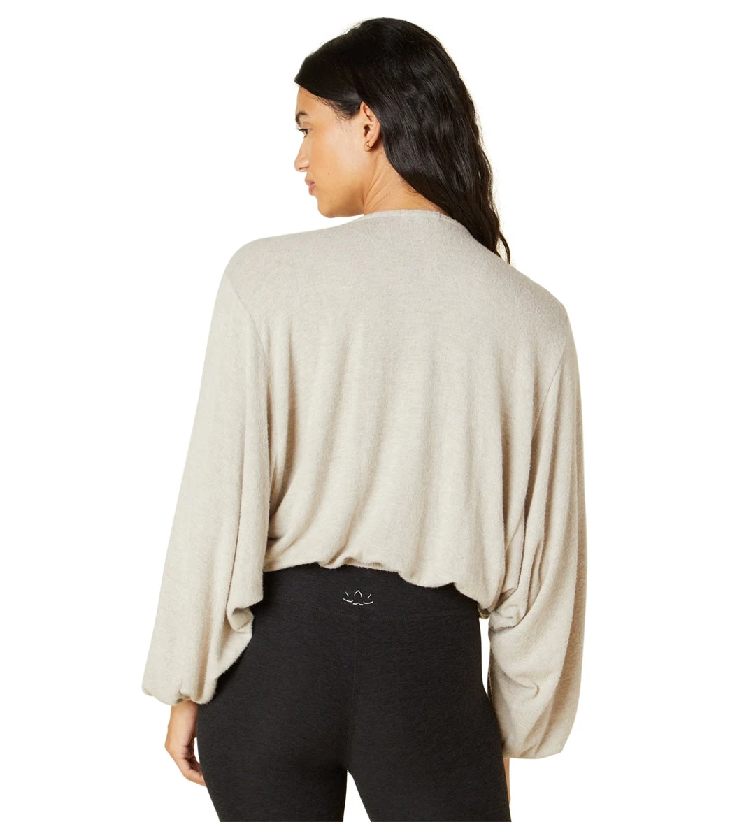 Beyond Yoga Wrapped Up Pullover Oatmeal 4 Beyond Yoga Wrapped Up Pullover Oatmeal - Image 2