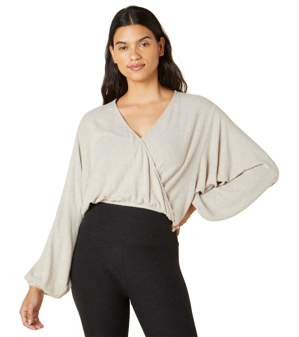 Beyond Yoga Wrapped Up Pullover Oatmeal 7 Beyond Yoga Wrapped Up Pullover Oatmeal - Image 5