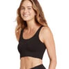 Boody Ribbed Seamless Bra Black 2 Boody Ribbed Seamless Bra Black -Yoga Alliance 6906605666347 black 2a