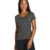 Boody Women's V-Neck T-Shirt -Yoga Alliance 6906607206443 darkmarl 1a