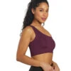 Girlfriend Collective Bianca Bra Plum -Yoga Alliance 6939607007275 plum 2a