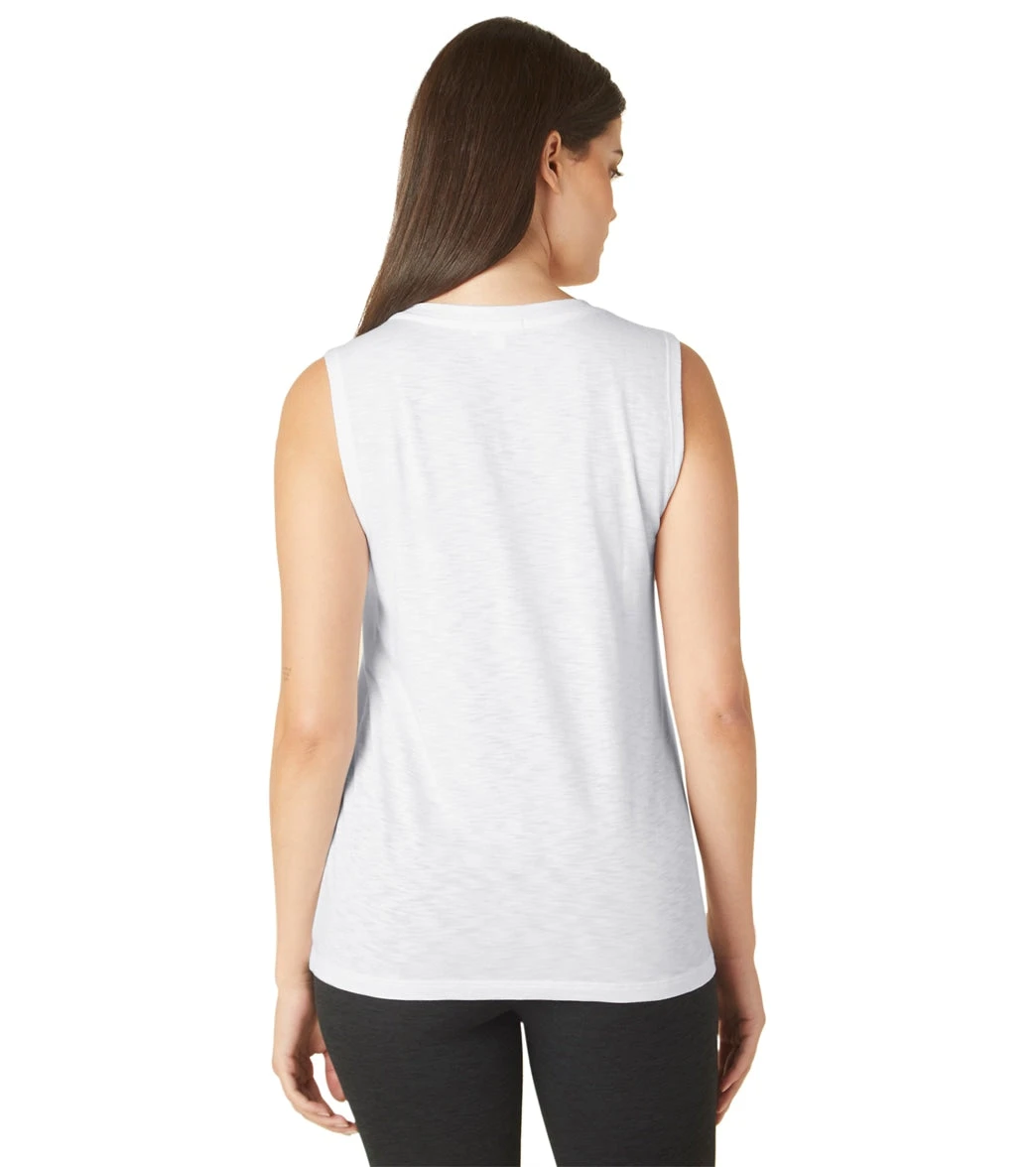Beyond Yoga Signature Scoop Tank White 4 Beyond Yoga Signature Scoop Tank White - Image 2