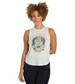 Spiritual Gangster Eternal Optimist Muscle Tank -Yoga Alliance 6989239615531 stone