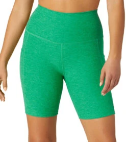 Beyond Yoga Spacedye Team Pockets High Waisted Biker Shorts Green Grass Heather 9 Beyond Yoga Spacedye Team Pockets High Waisted Biker Shorts Green Grass Heather -Yoga Alliance 7027781926955 greengrassheather
