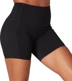 Tavi Stash & Dash Biker Short 6" Ebony -Yoga Alliance 7029827731499 ebony