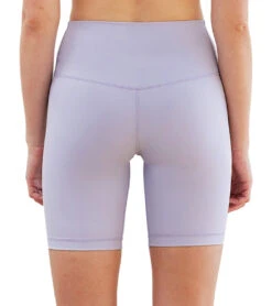 Cream Yoga Drew Biker Shorts 8" Lavender -Yoga Alliance 7092967899179 lavender 3a