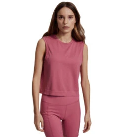 Varley Page Seamless Crop Tank Rose Wine -Yoga Alliance 7096494391339 rosewine
