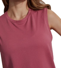 Varley Page Seamless Crop Tank Rose Wine -Yoga Alliance 7096494391339 rosewine 4a