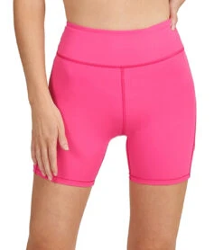 Thrive Societe Rib Inset Seamed Bike Short -Yoga Alliance 7099229995051 raspberry