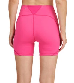 Thrive Societe Rib Inset Seamed Bike Short -Yoga Alliance 7099229995051 raspberry 2a