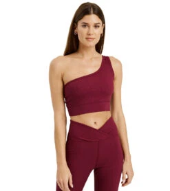 Year Of Ours Ribbed 54 Bra Dark Cherry -Yoga Alliance 7139603939371 darkcherry