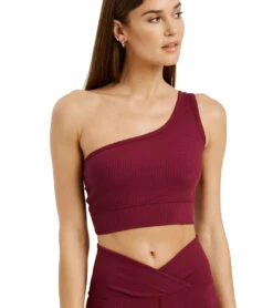 Year Of Ours Ribbed 54 Bra Dark Cherry -Yoga Alliance 7139603939371 darkcherry 4a